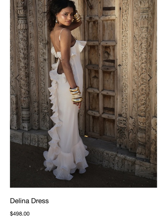 Delfi Collective Dresses & Skirts - Delina Backless Ruffle Maxi Dress — Ivory